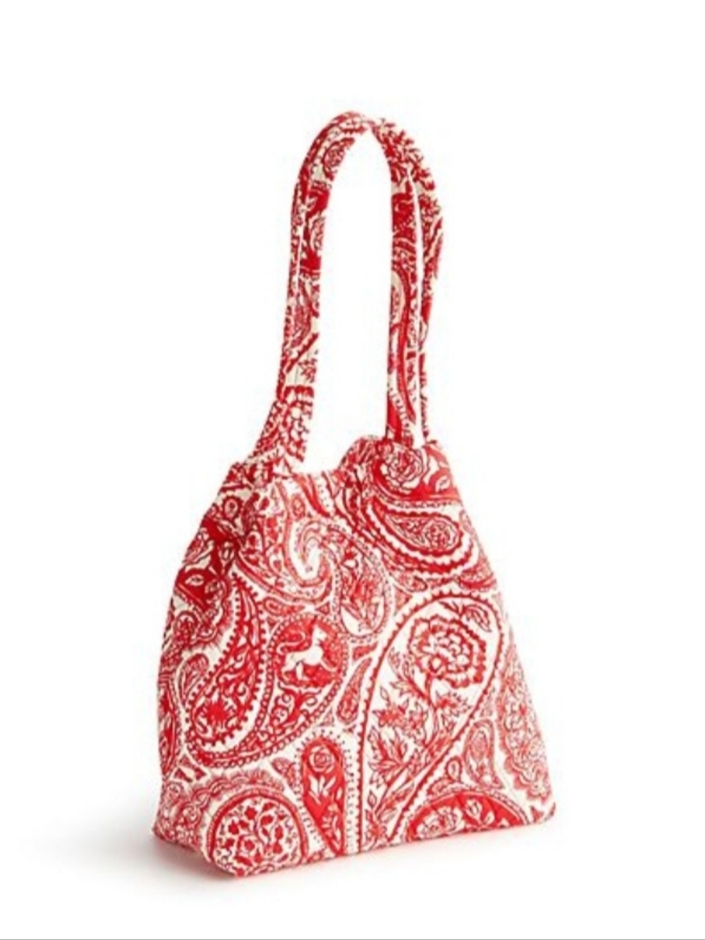 NWT Vera Bradley Red White Paisley Key Tote Bag Still In Package
